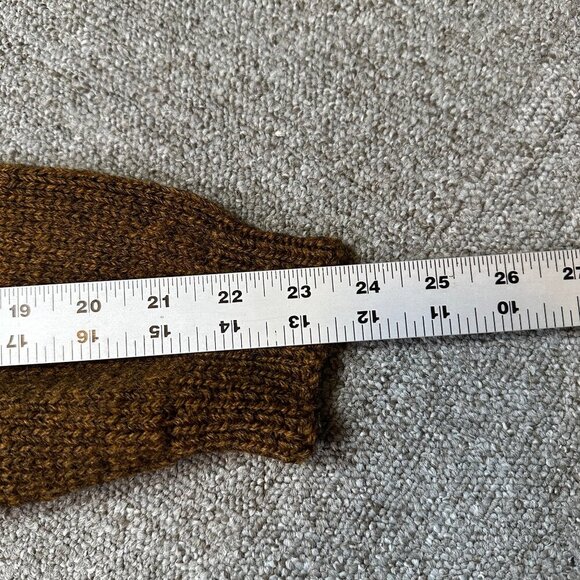 Handmade Brown Button Cable Knit Cardigan Sweater Est Womens Medium / Large - Picture 7 of 8